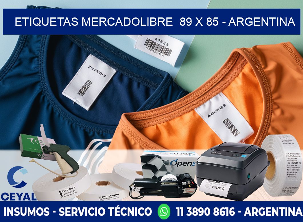 ETIQUETAS MERCADOLIBRE  89 x 85 - ARGENTINA