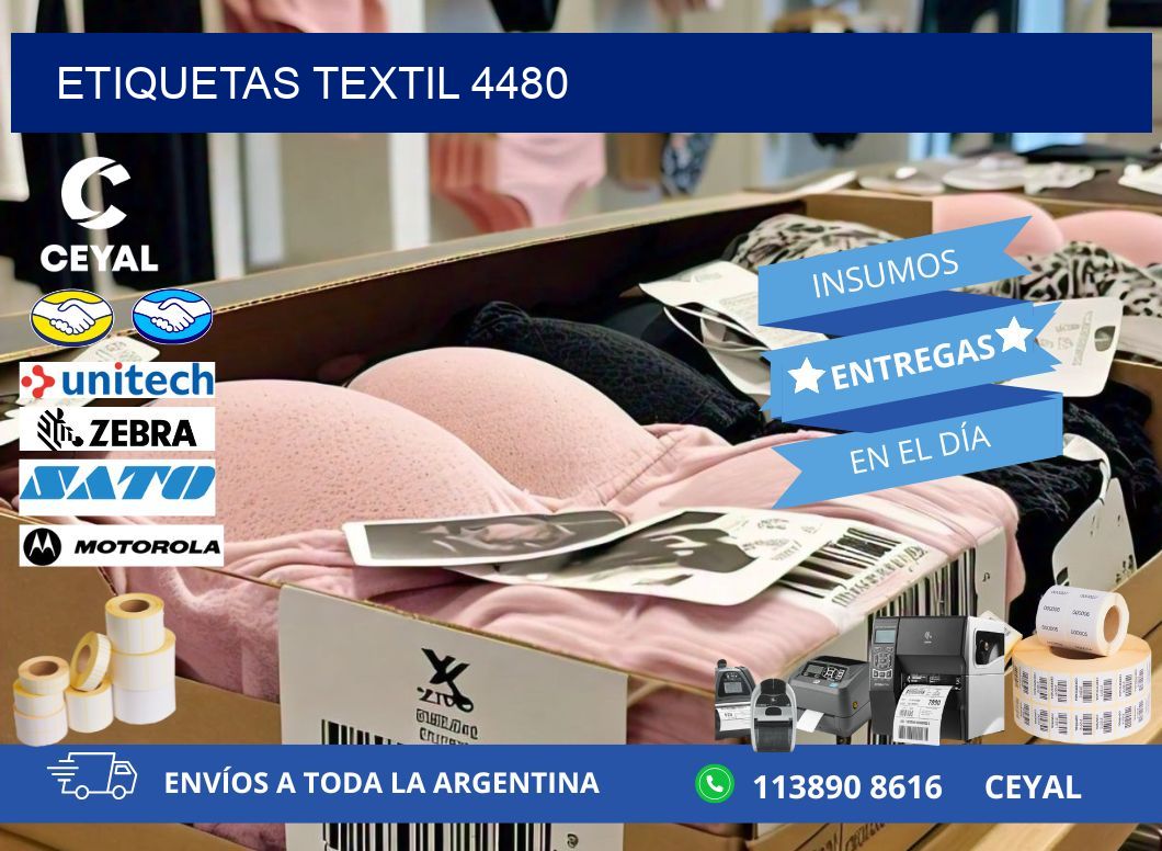 ETIQUETAS TEXTIL 4480