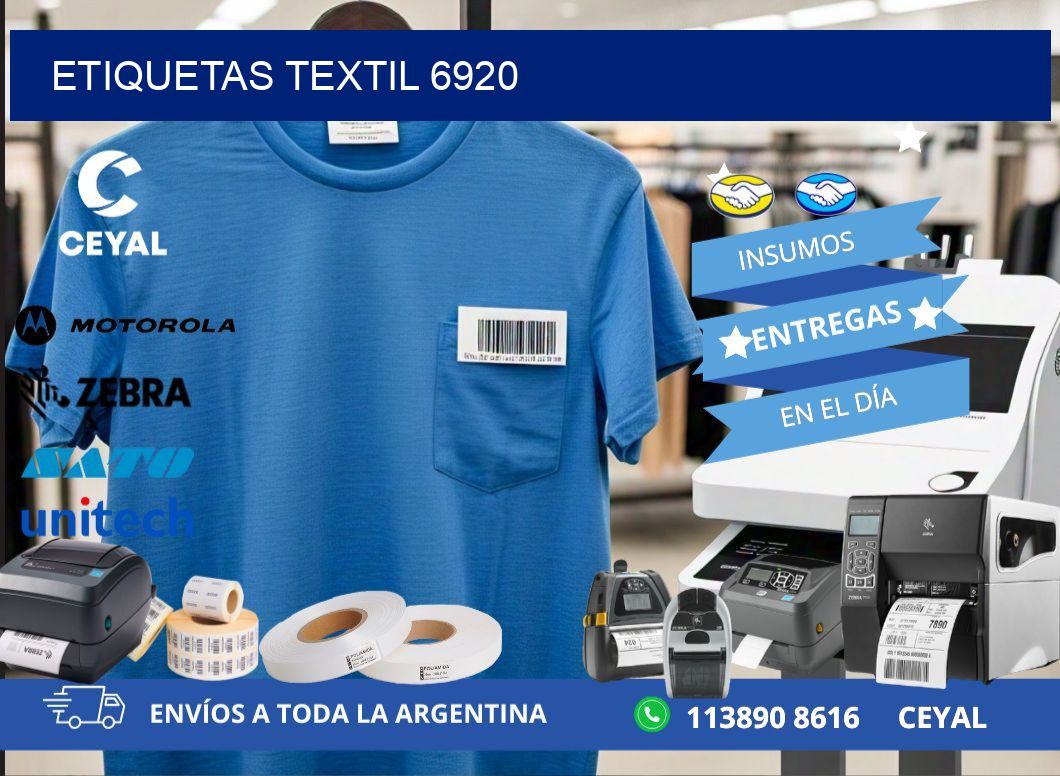 ETIQUETAS TEXTIL 6920