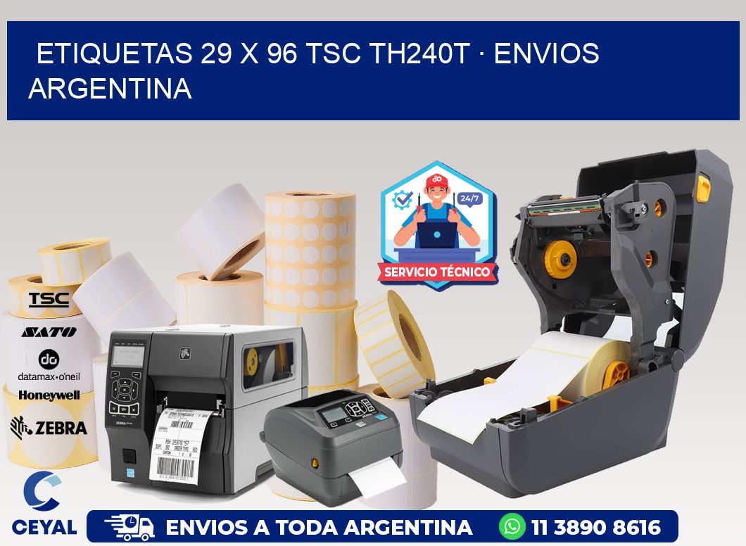 ETIQUETAS 29 x 96 TSC TH240T · ENVIOS ARGENTINA