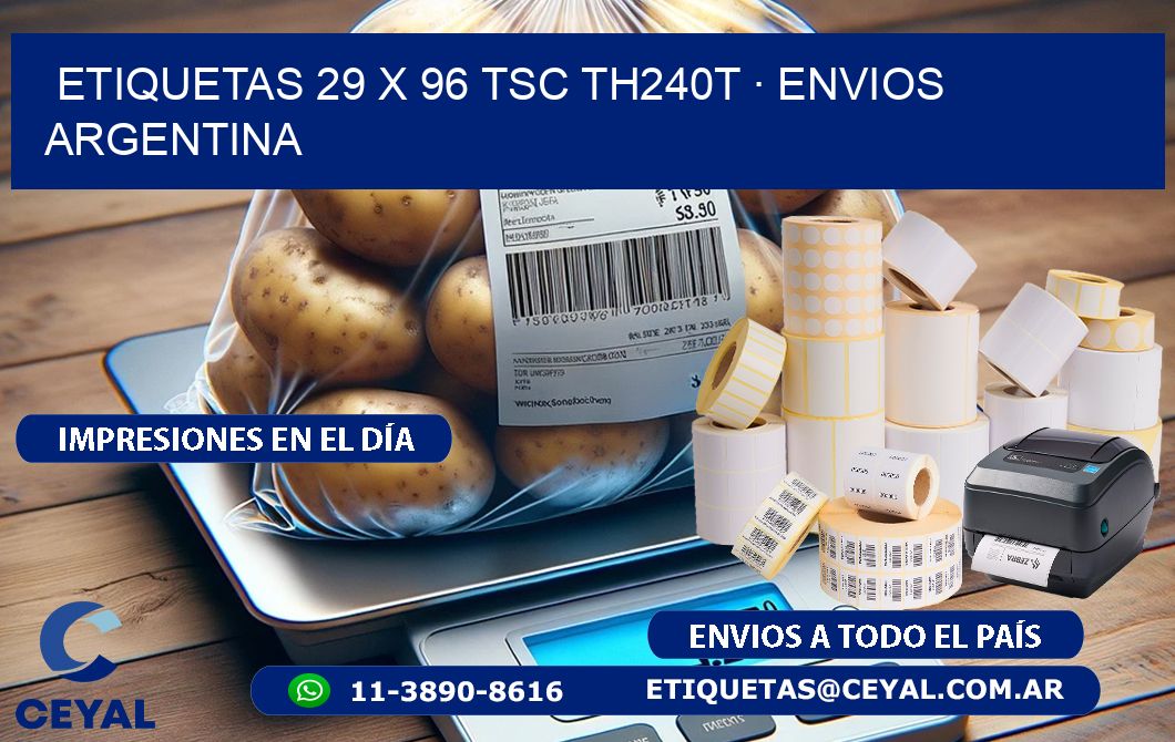 ETIQUETAS 29 x 96 TSC TH240T · ENVIOS ARGENTINA