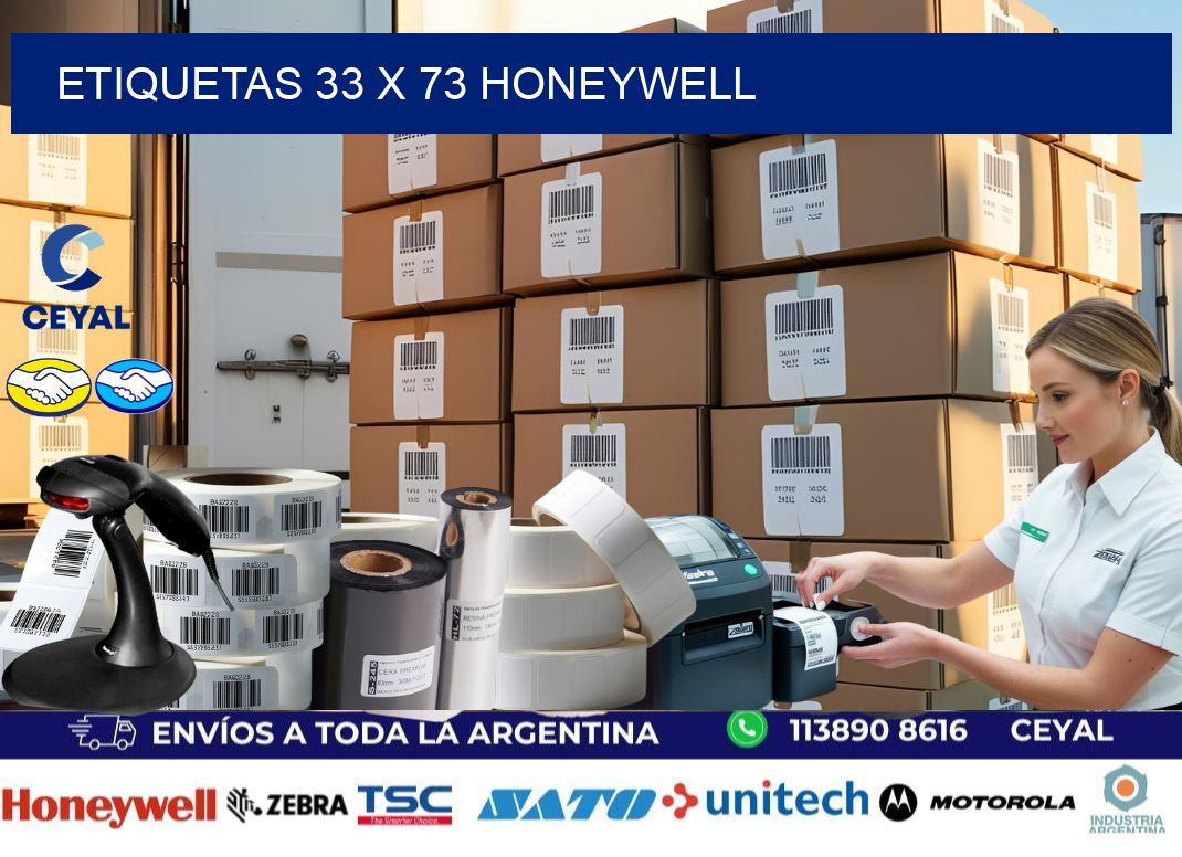 ETIQUETAS 33 x 73 HONEYWELL