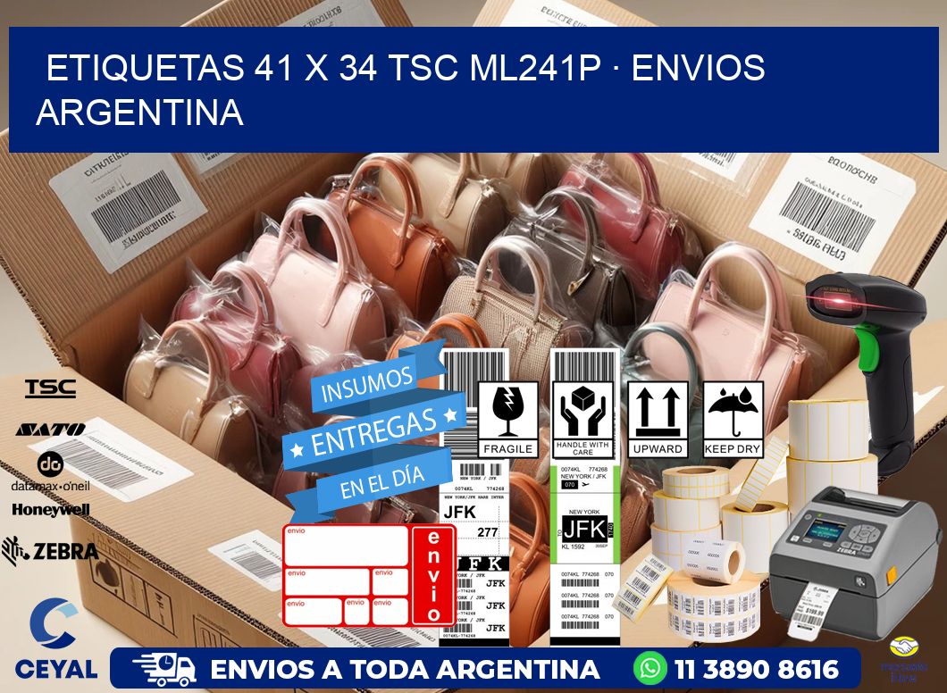 ETIQUETAS 41 x 34 TSC ML241P · ENVIOS ARGENTINA