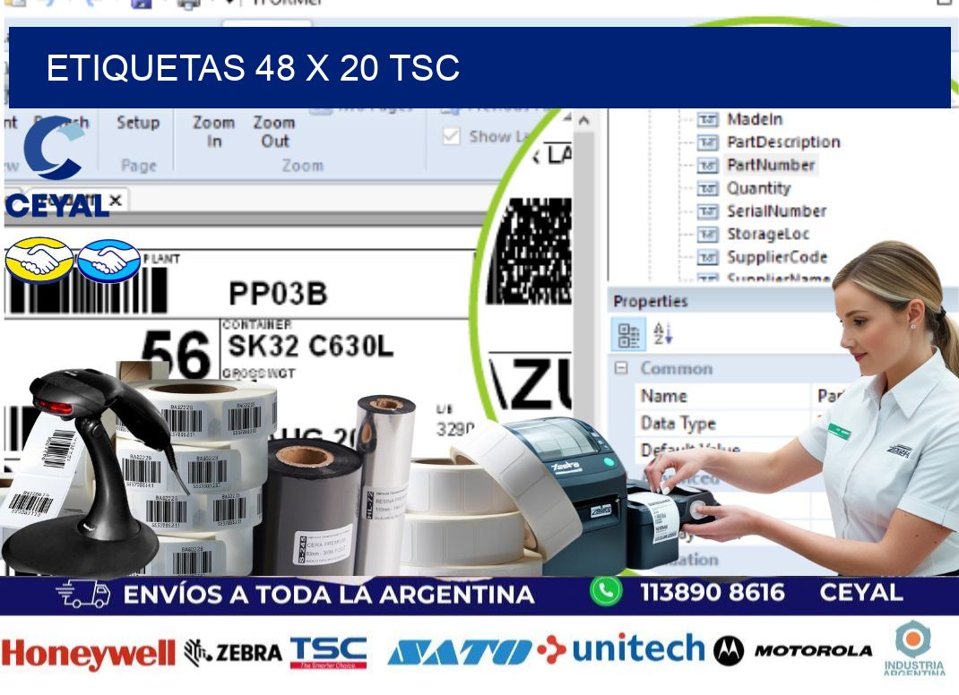 ETIQUETAS 48 x 20 TSC