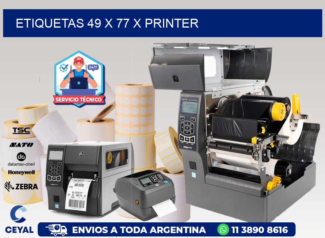 ETIQUETAS 49 x 77 X PRINTER