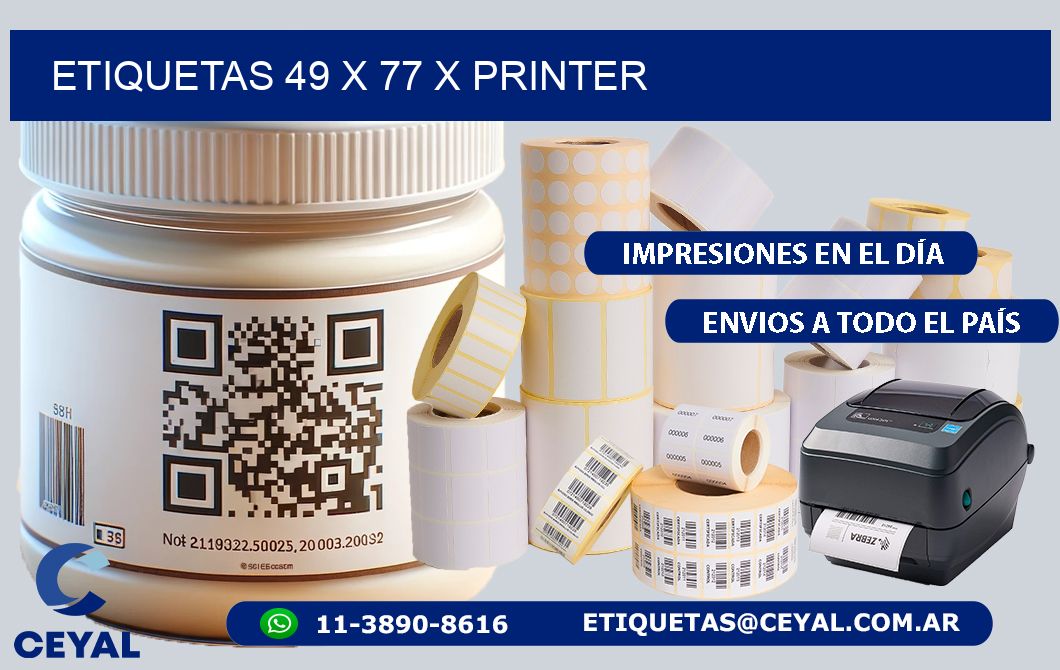 ETIQUETAS 49 x 77 X PRINTER