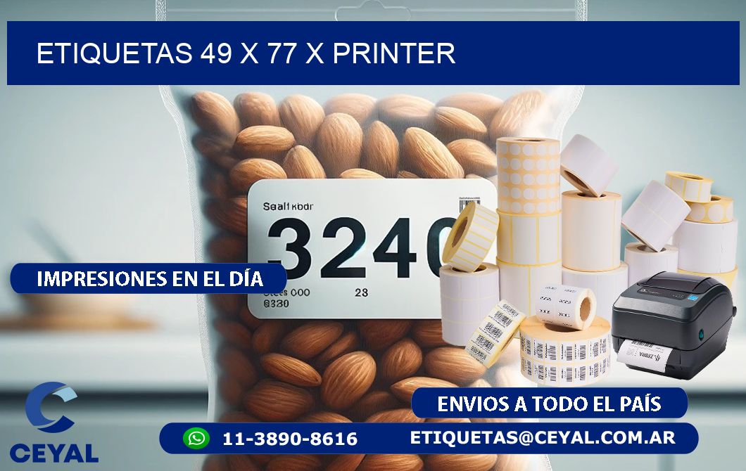 ETIQUETAS 49 x 77 X PRINTER