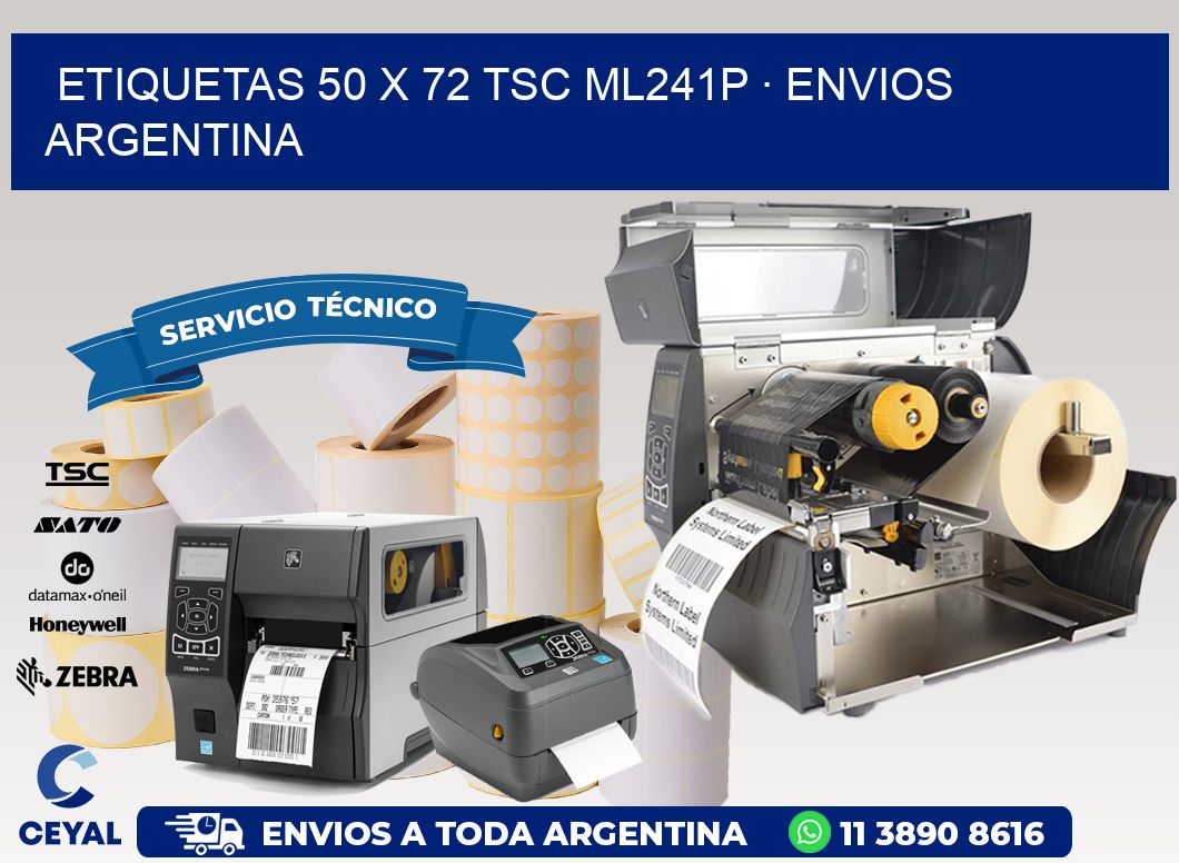 ETIQUETAS 50 x 72 TSC ML241P · ENVIOS ARGENTINA
