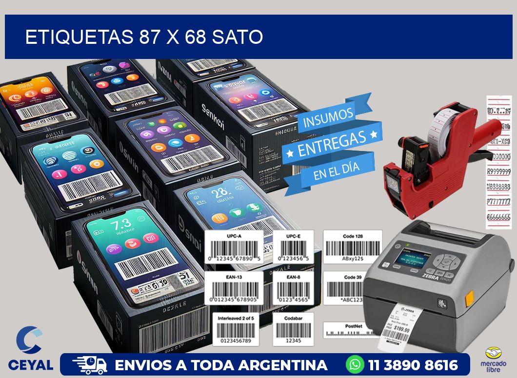 ETIQUETAS 87 x 68 SATO