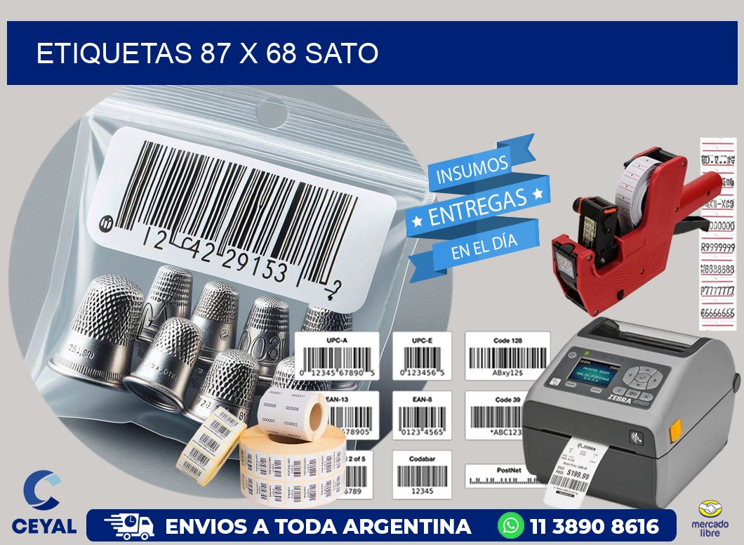 ETIQUETAS 87 x 68 SATO