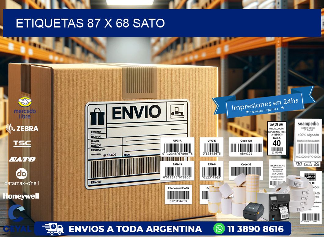 ETIQUETAS 87 x 68 SATO