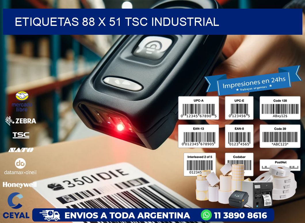 ETIQUETAS 88 x 51 TSC INDUSTRIAL