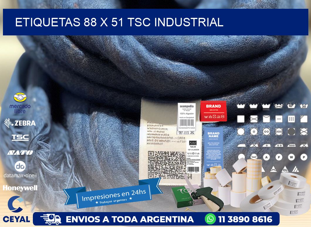 ETIQUETAS 88 x 51 TSC INDUSTRIAL