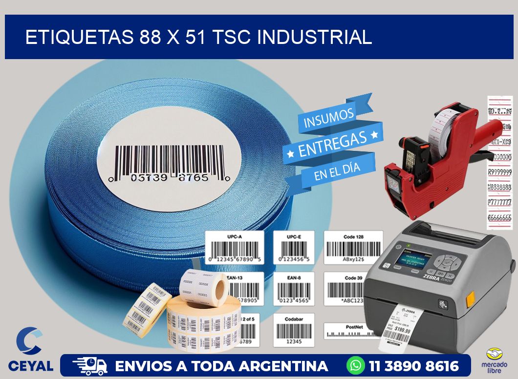 ETIQUETAS 88 x 51 TSC INDUSTRIAL