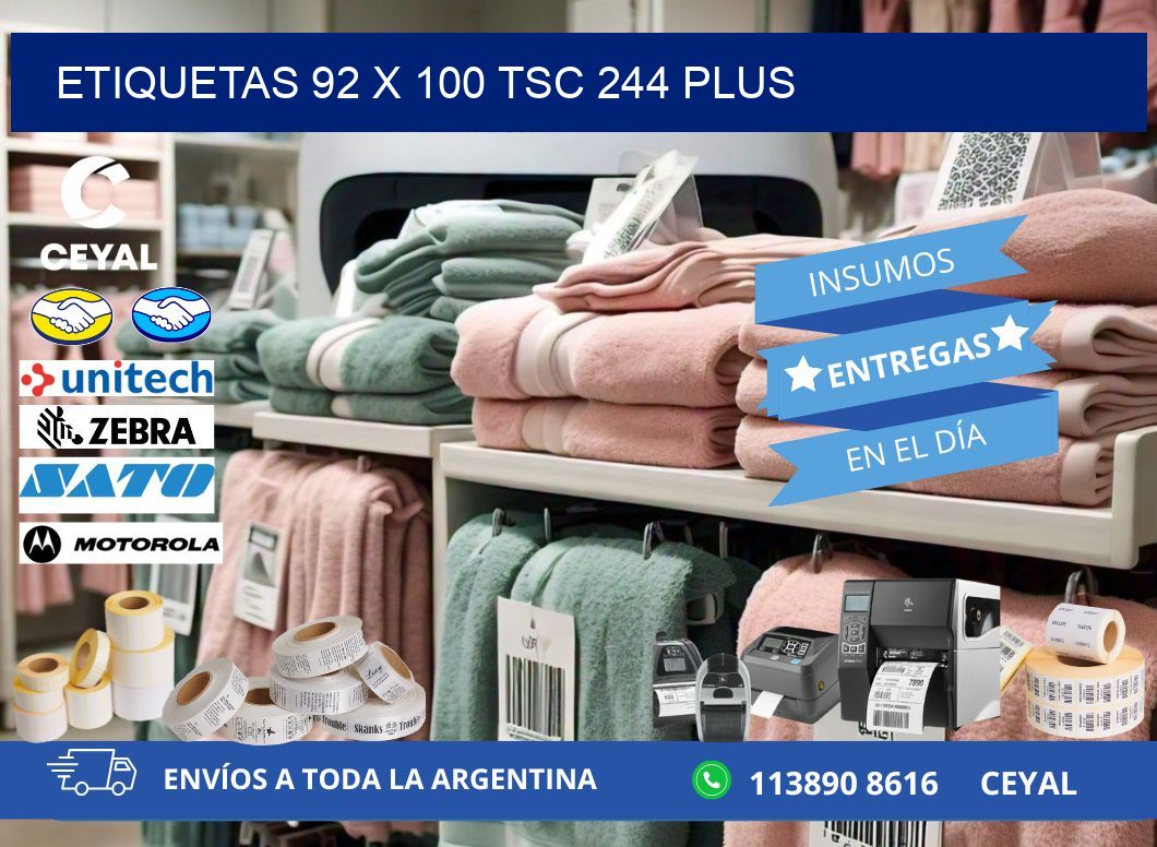 ETIQUETAS 92 x 100 TSC 244 PLUS
