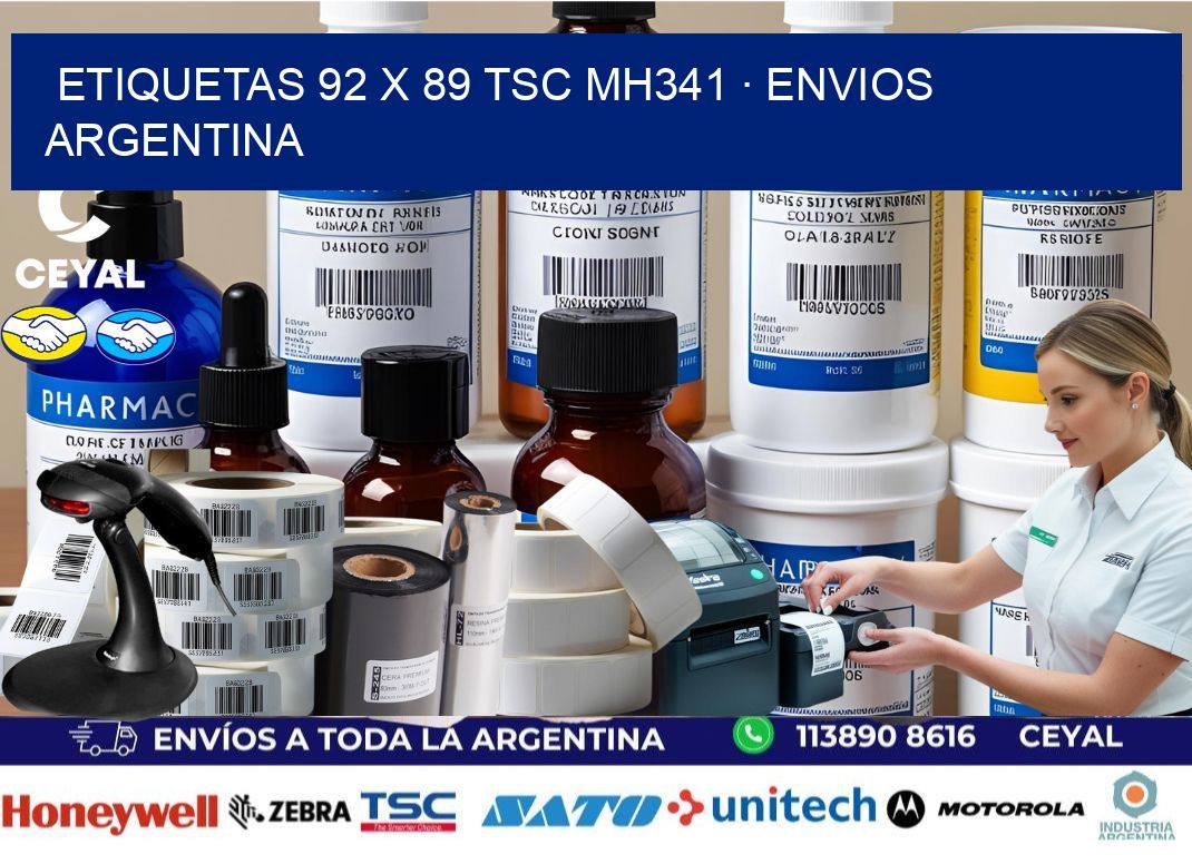 ETIQUETAS 92 x 89 TSC MH341 · ENVIOS ARGENTINA