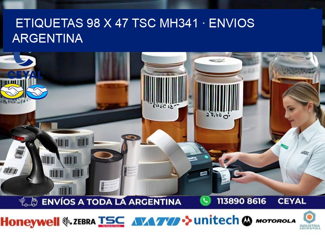 ETIQUETAS 98 x 47 TSC MH341 · ENVIOS ARGENTINA