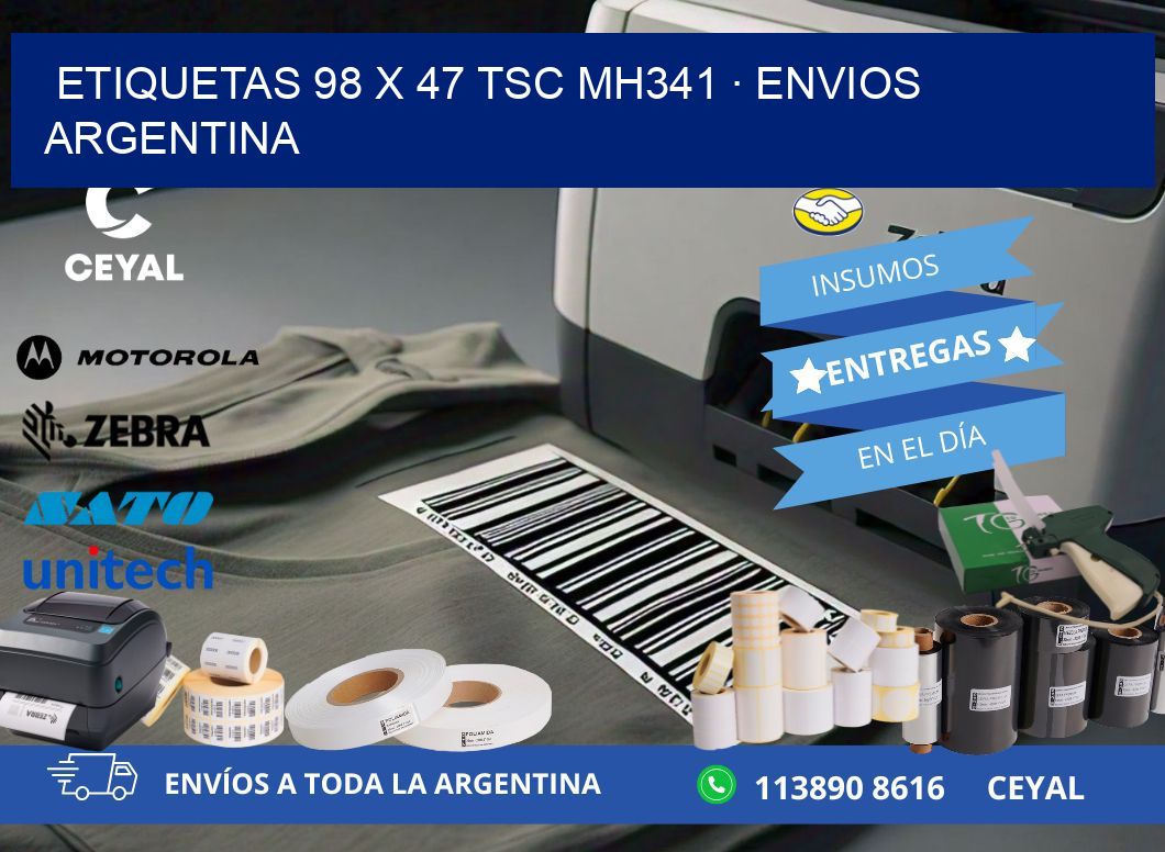 ETIQUETAS 98 x 47 TSC MH341 · ENVIOS ARGENTINA