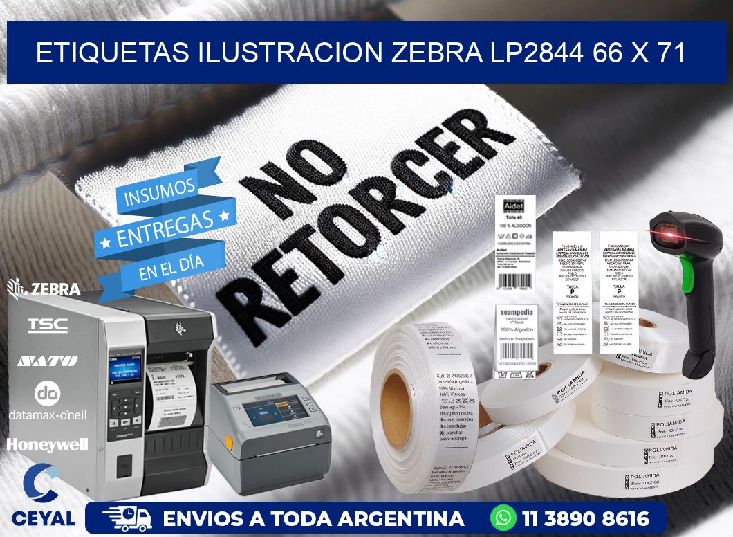 ETIQUETAS ILUSTRACION ZEBRA LP2844 66 x 71