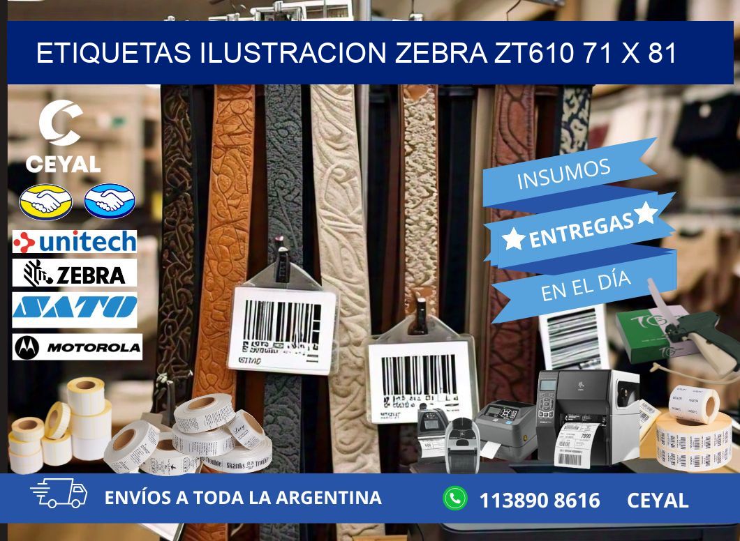 ETIQUETAS ILUSTRACION ZEBRA ZT610 71 x 81