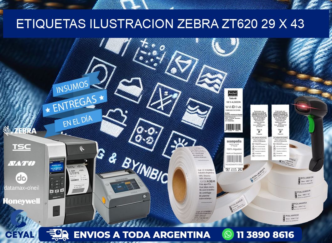 ETIQUETAS ILUSTRACION ZEBRA ZT620 29 x 43