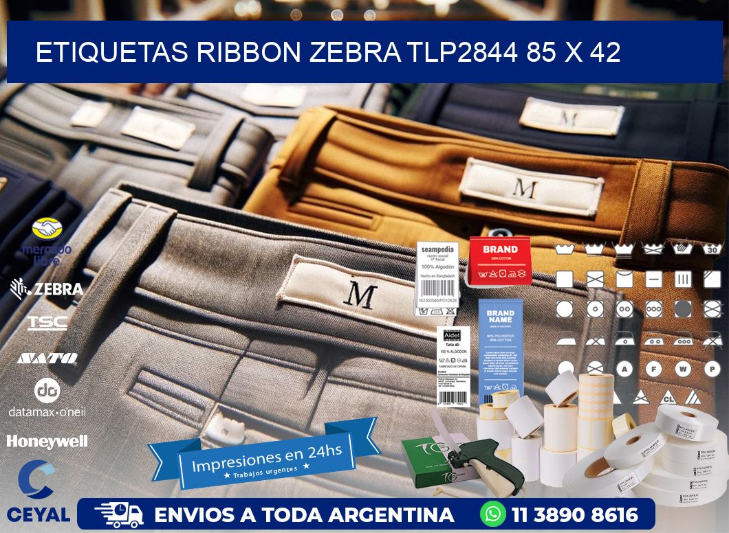 ETIQUETAS RIBBON Zebra TLP2844 85 x 42
