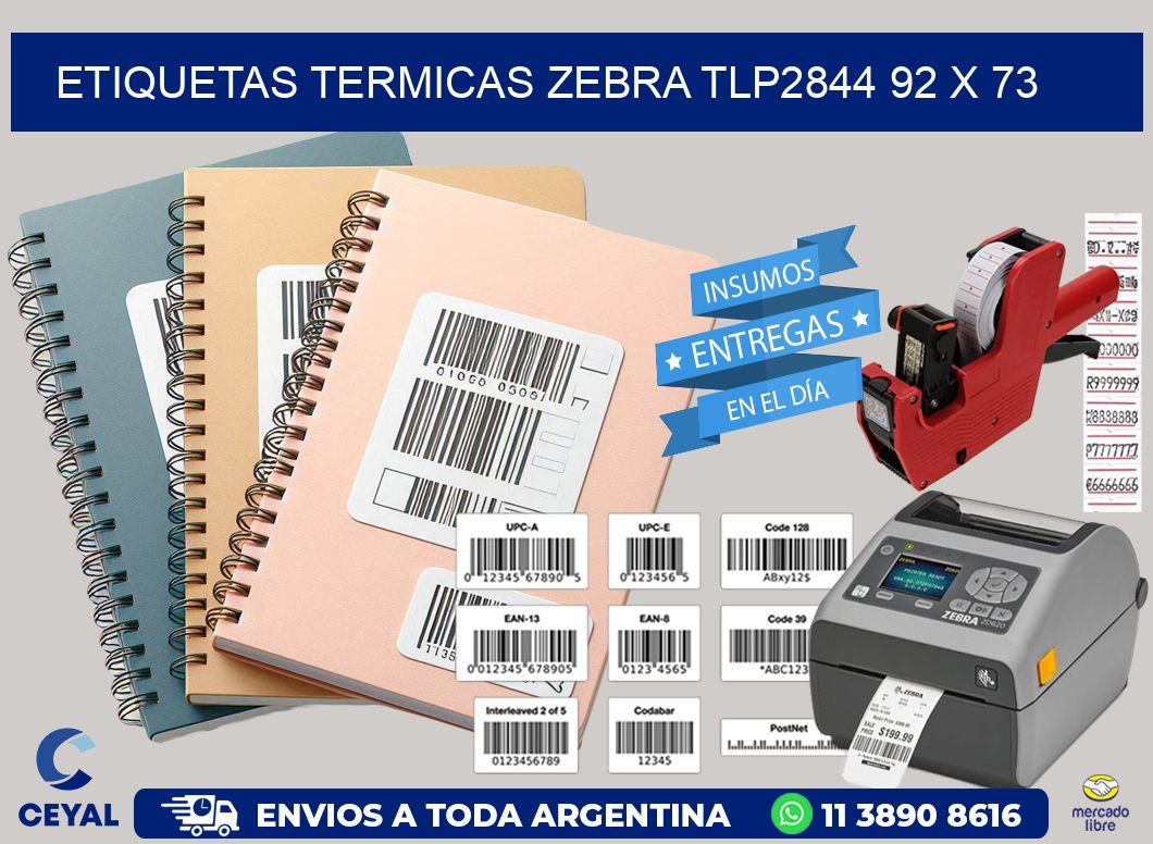 ETIQUETAS TERMICAS ZEBRA TLP2844 92 x 73