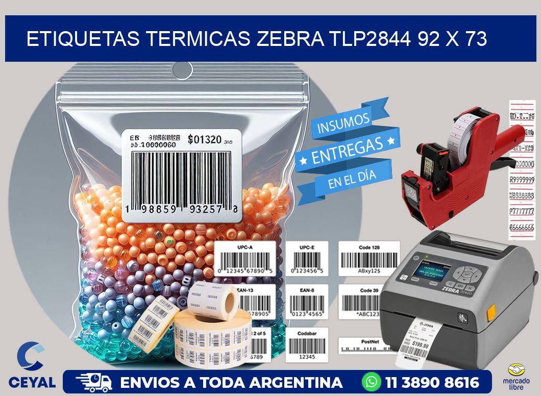 ETIQUETAS TERMICAS ZEBRA TLP2844 92 x 73