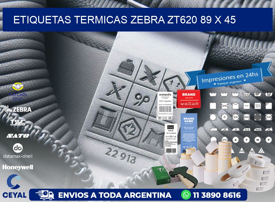 ETIQUETAS TERMICAS ZEBRA ZT620 89 x 45