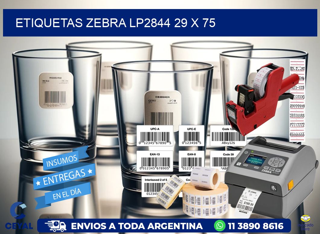 ETIQUETAS Zebra LP2844 29 x 75