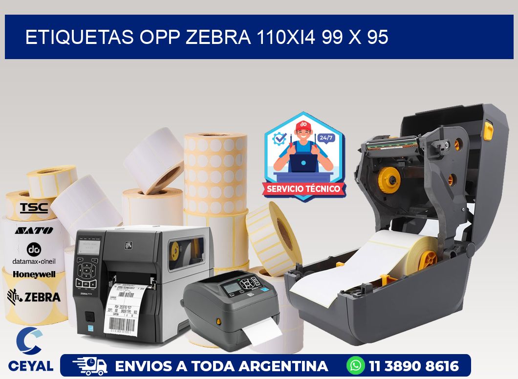 ETIQUETAS OPP ZEBRA 110Xi4 99 x 95