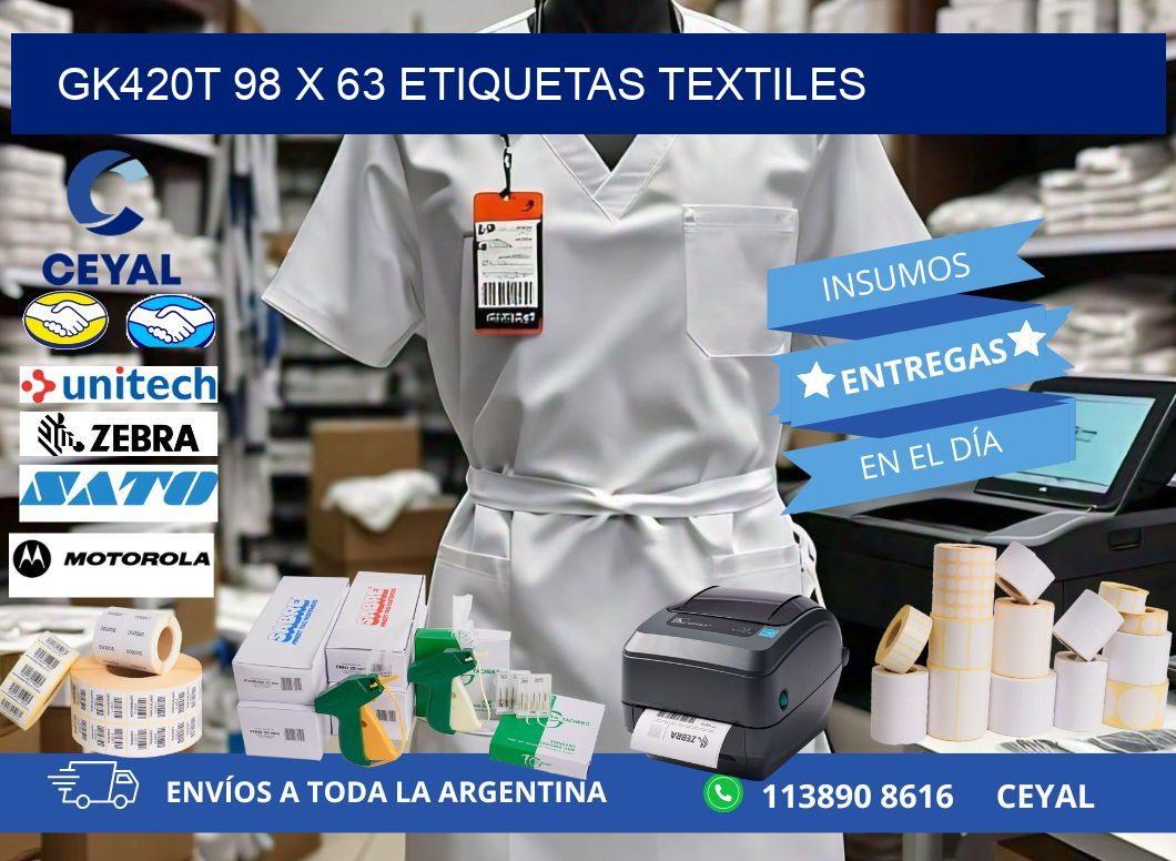 GK420T 98 x 63 ETIQUETAS TEXTILES