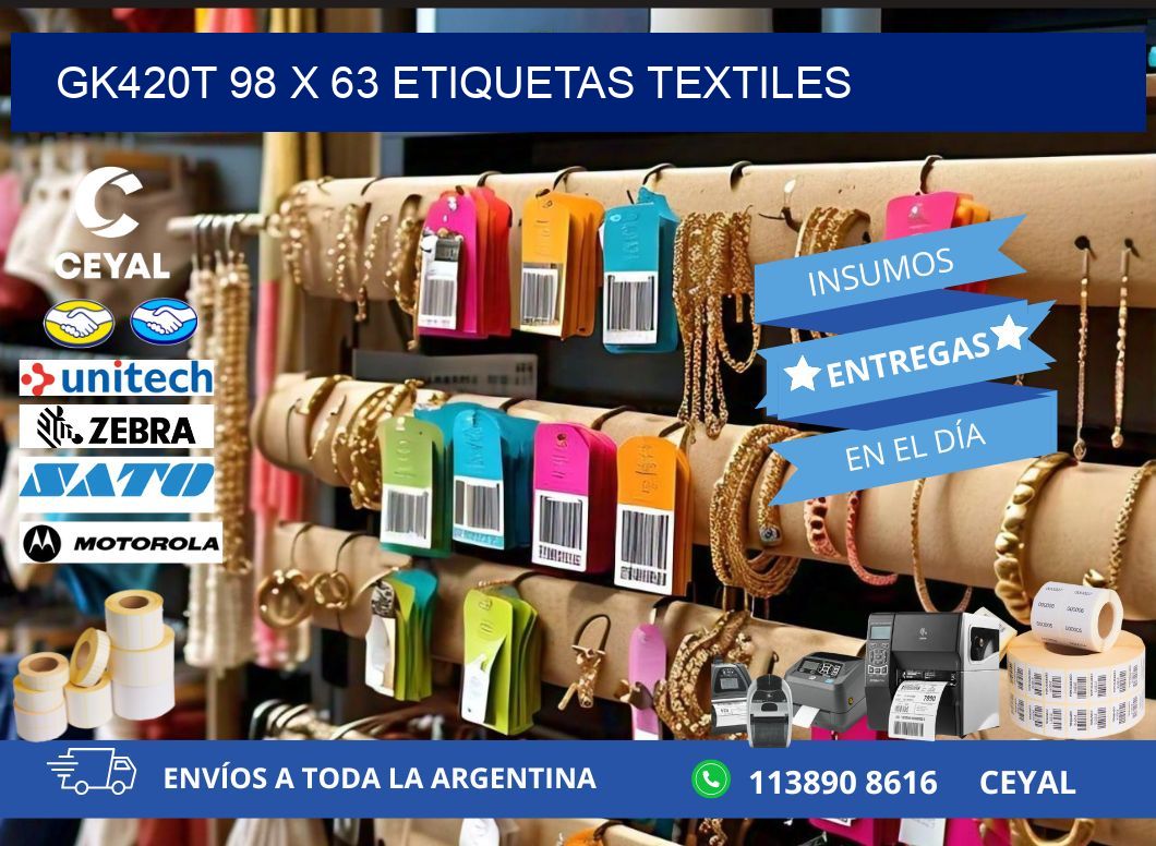 GK420T 98 x 63 ETIQUETAS TEXTILES