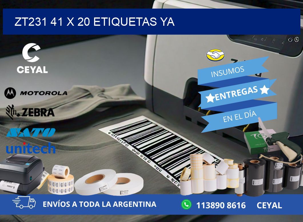 ZT231 41 x 20 ETIQUETAS YA