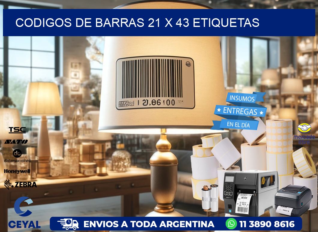 codigos de barras 21 x 43 etiquetas