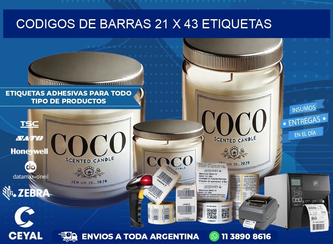 codigos de barras 21 x 43 etiquetas