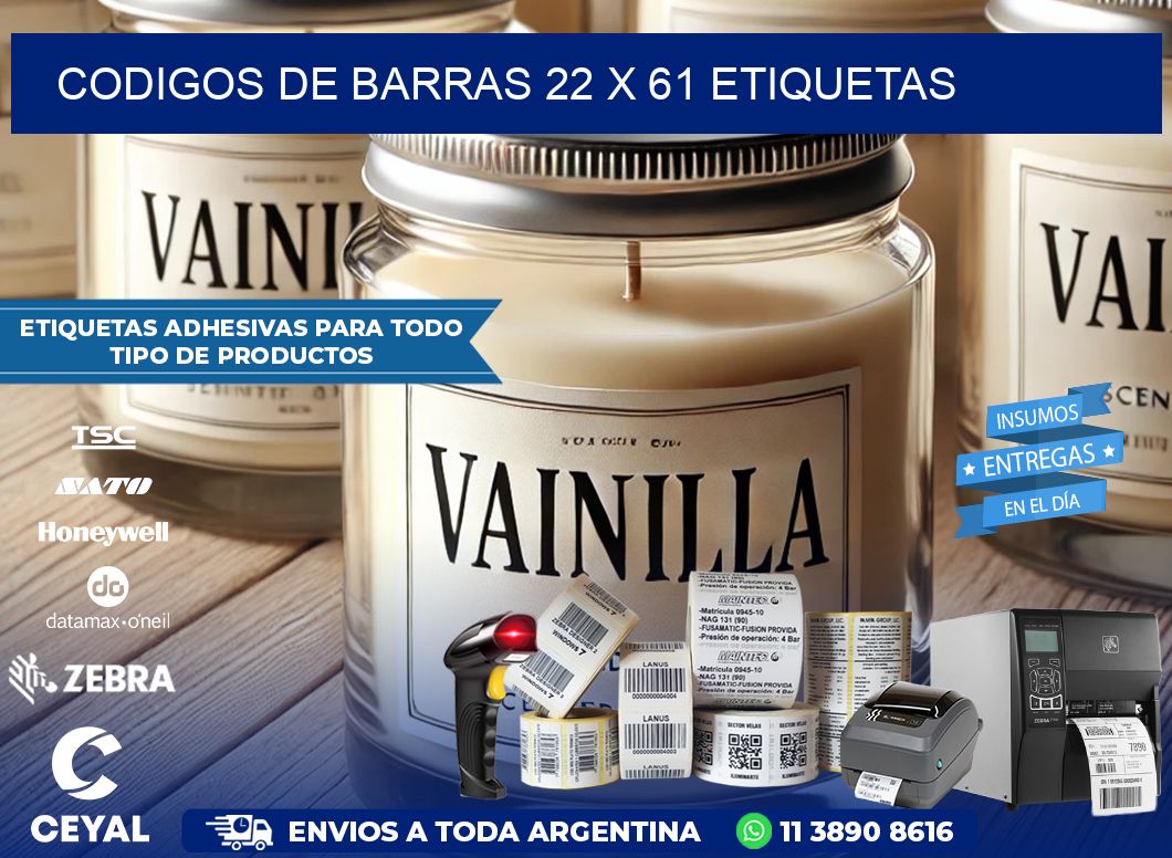codigos de barras 22 x 61 etiquetas