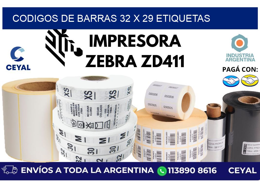 codigos de barras 32 x 29 etiquetas