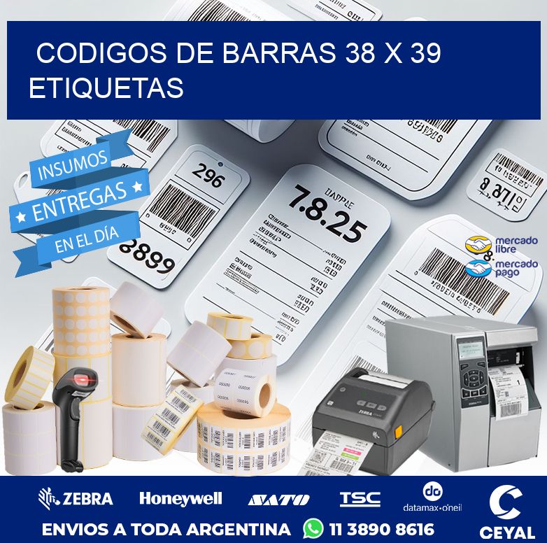codigos de barras 38 x 39 etiquetas