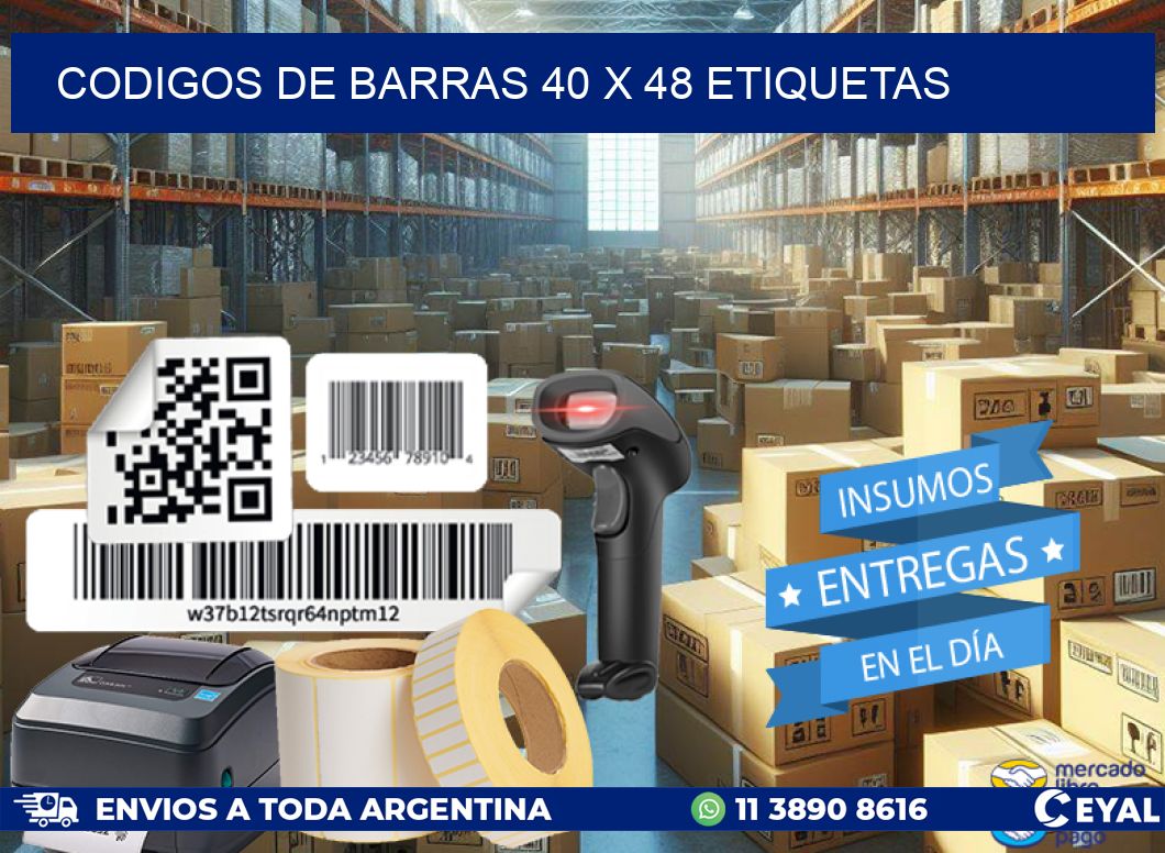 codigos de barras 40 x 48 etiquetas