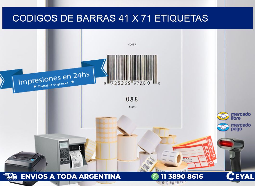 codigos de barras 41 x 71 etiquetas