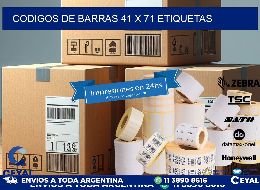 codigos de barras 41 x 71 etiquetas
