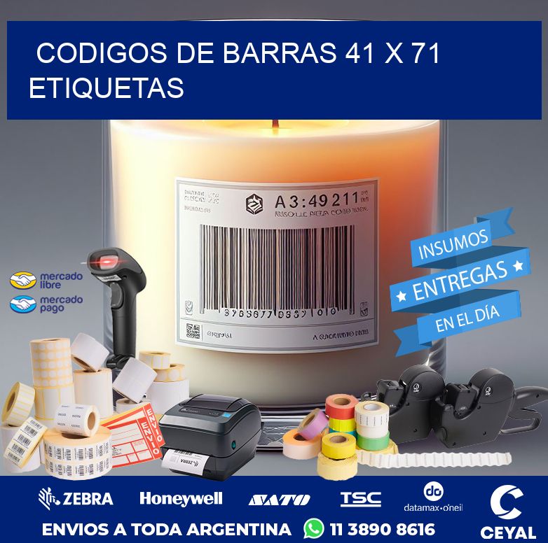 codigos de barras 41 x 71 etiquetas