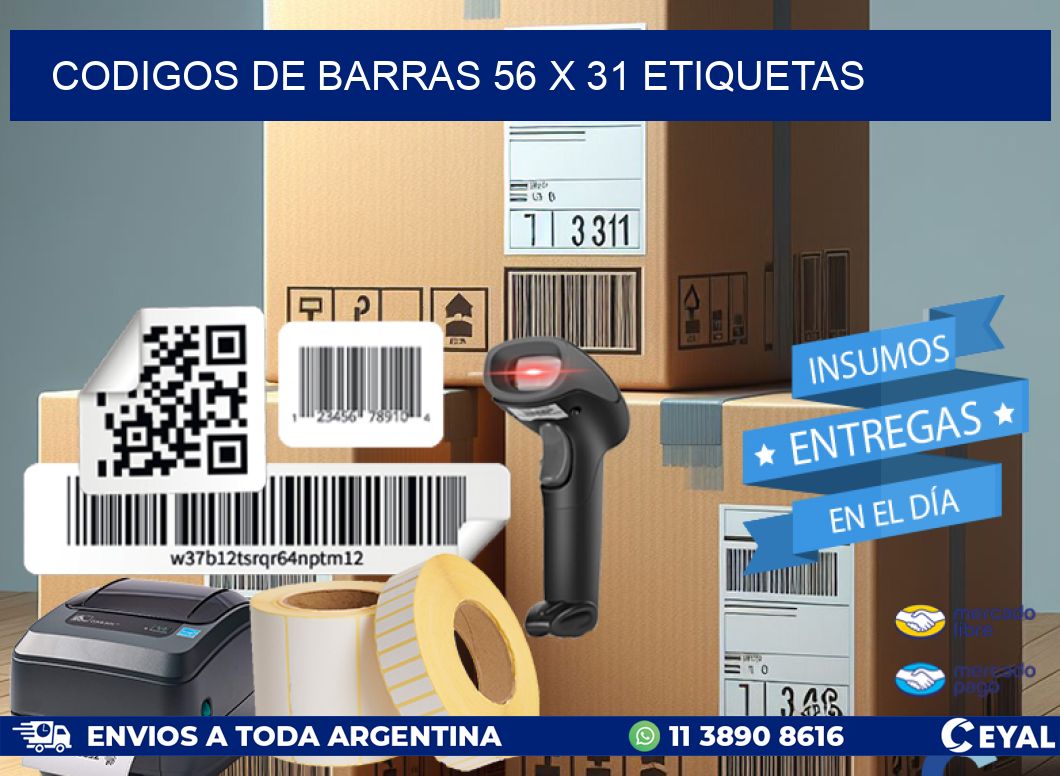 codigos de barras 56 x 31 etiquetas