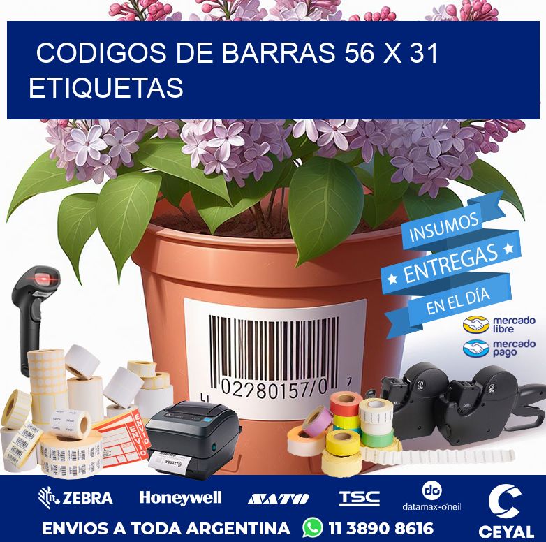 codigos de barras 56 x 31 etiquetas