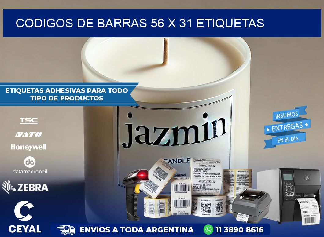 codigos de barras 56 x 31 etiquetas