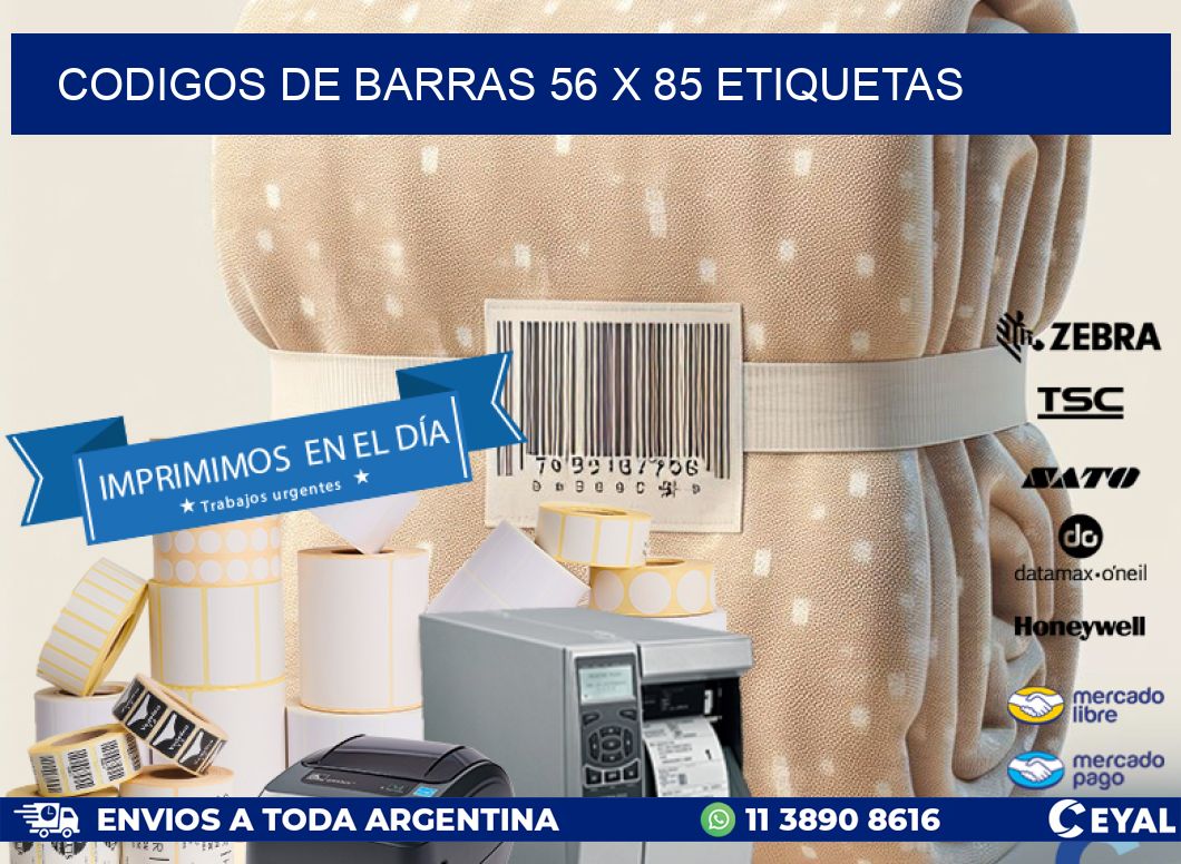 codigos de barras 56 x 85 etiquetas
