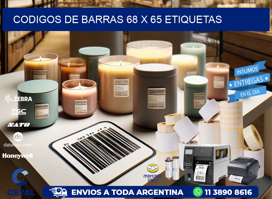 codigos de barras 68 x 65 etiquetas