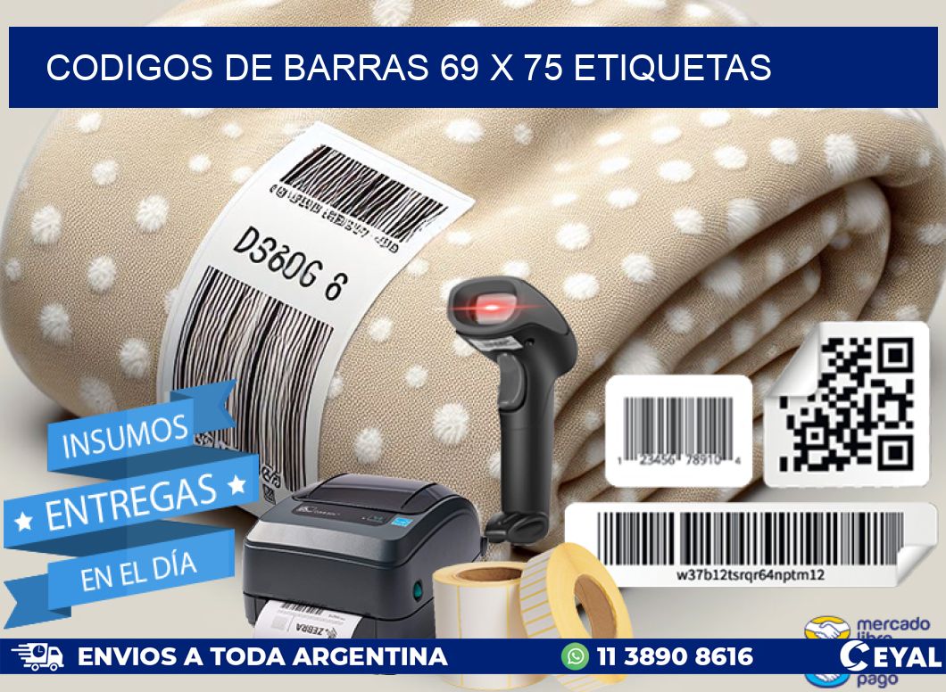 codigos de barras 69 x 75 etiquetas