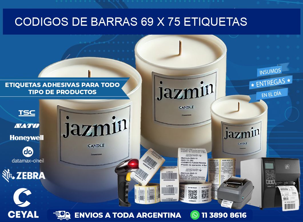 codigos de barras 69 x 75 etiquetas